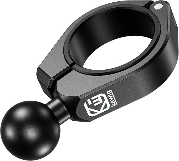 BRCOVAN 2PCS, 1'' Ball Medium Bar Mount, Aluminum Alloy Clamp Base, Fit for Round Rails 1.26'' / 1.375'' / 1.5'' / 1.65'' in Diameter, Compatible with RAM Mounts B Size 1 Inch Ball Double Socket Arm