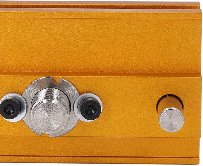 Self Centering Doweling Jig Kit Metric Adjustable Width Dowel Jig Kit for Straight Holes, Biscuit Joiner Set, 6 Bushings Power Tool Accessory Jigs for Straight Holes (Gold)