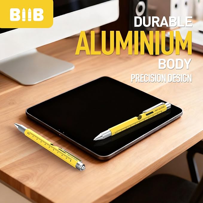 BIIB Mens Gifts for Dad Husband, 9 in 1 Multitool Pen Stocking Stuffers for Men, Christmas Gifts for Men Dad Husband, Anniversary Birthday Grandpa Gifts for Him, Cool Gadgets Useful Tools