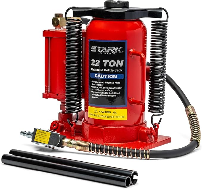 Stark USA 22 Tons Pneumatic Air Bottle Hydraulic Manual Bottle Jack Hoist Maintenance of Automobiles, Agricultural Vehicles, Trucks, Mobile Machinery