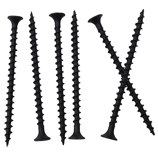 85pcs #8 횞 2-1/2 inch High Hardness Drywall Screws, Black, Coarse Thread, Phillips Drive, Bugle Head, Black Wood Screws, Wood and More