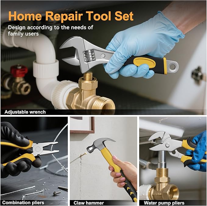 328 Piece Tool Kit For Home,Hand Repair Tool Set,Toolbox Storage Case with Drawer,General Household/Auto Tool Set,Perfect for Homeowner, DIY, Handyman
