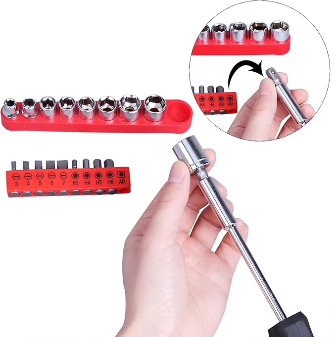 CARTMAN 148 Piece Automotive and Household Tool Set Perfect for Car Enthusiasts and DIY Home Repairs