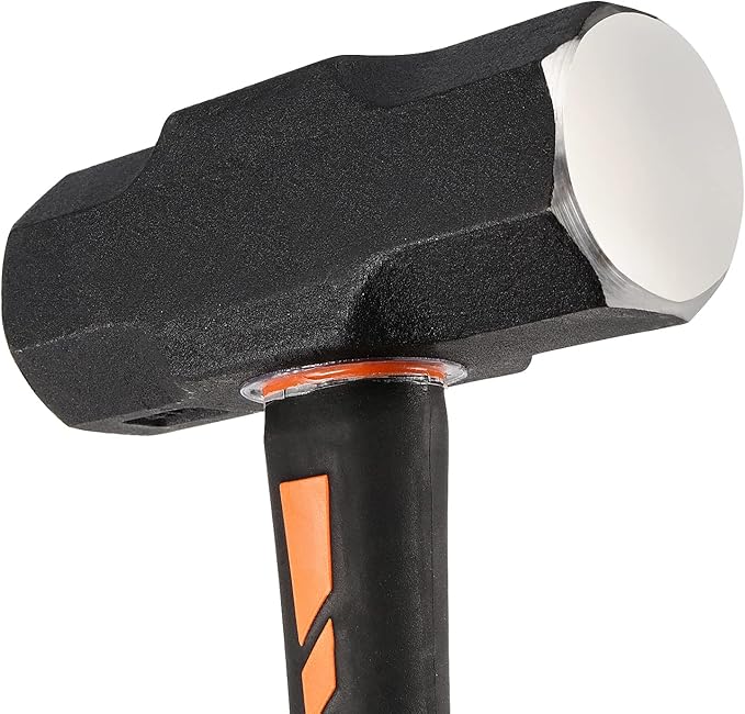 2 Piece 15 Inches 4lb Sledge Hammer,Small Sledge Hammer with Fiberglass Handle, Heavy Duty Slugging Hammer Demolition Hammers, Shock-resistant