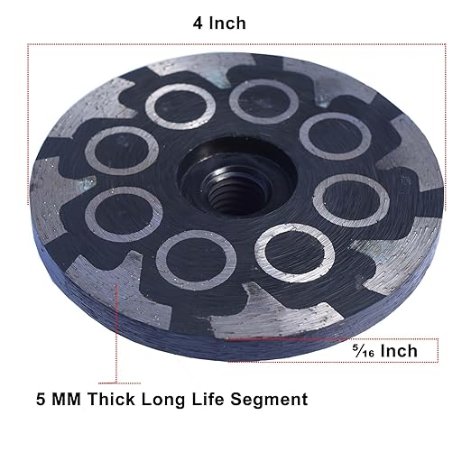4 in.x 5/8-11 in. Chip Free Resin Filled Diamond Grinding Cup Wheel for Stone Engineered Countertop Edge Surface Grinding