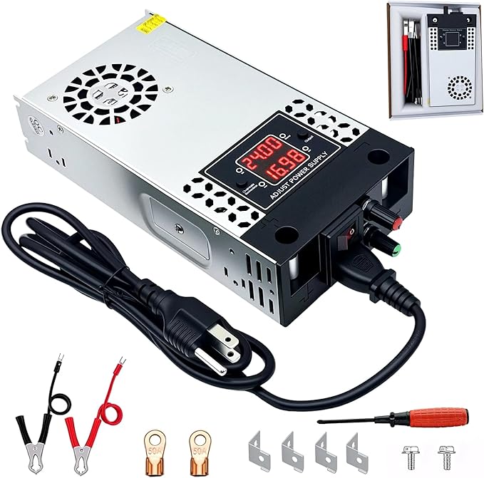 New Version AC to DC Converter 0-50V 500W Digital Display Power Supply,SMPS 110V/120V to 0-50V 0-10A Adjustable Voltage Current Converter Switching DC Transformer Driver Adapter (DC0-50V/0-10A/500W)