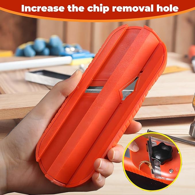 Wood Planer Chamfer Plane | Hand Planer for Woodworking | Plasterboard V Chamfer Tool | 45° Bevel Edge Trimming | 10 Blades Included