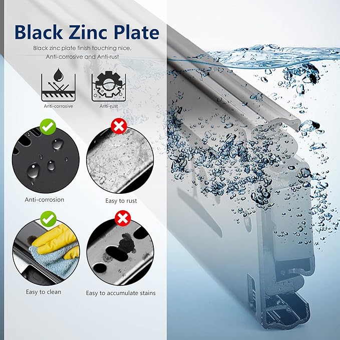 Ravinte 22 Inch Soft Close Drawer Slides 1 Pairs 2 Pack Black Full Extension Ball Bearing Drawer Glide Side Mount