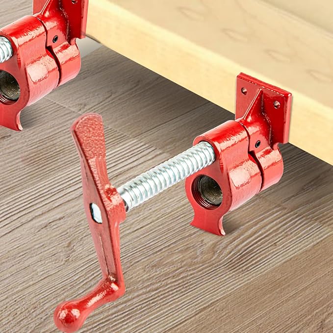 COGNATIVE 3/4" 2-Pack Pipe Clamp for Woodworking Heavy Duty Cast Iron Quick Release Pipe Clamps For Woodworking Home Improvement Workshop and Construction Site