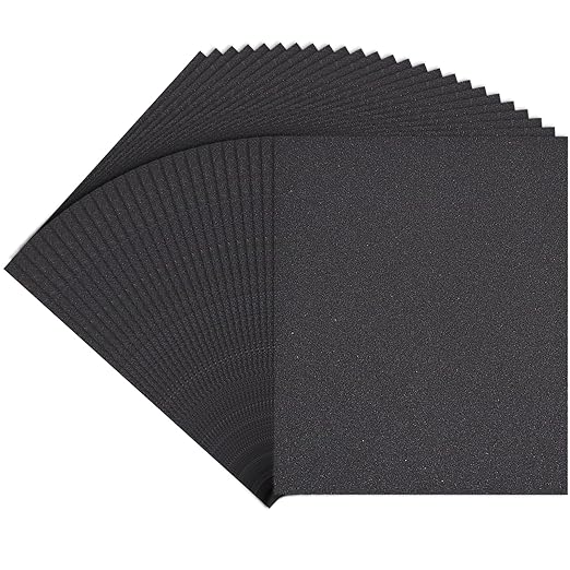320 Grit Sand Paper, 9 x 11 Inch, 25 Pcs Wet Dry Sandpaper Sheets, Silicon Carbide for Wood, Metal, Automotive Sanding and Polishing, Waterproof and Durable