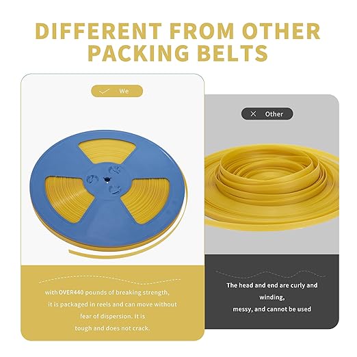 LNYEBN All-in-One Banding Strapping Kit with Poly Strapping Tensioner, 3200" PP Band, 100 Metal Seals, and Sealer Tools