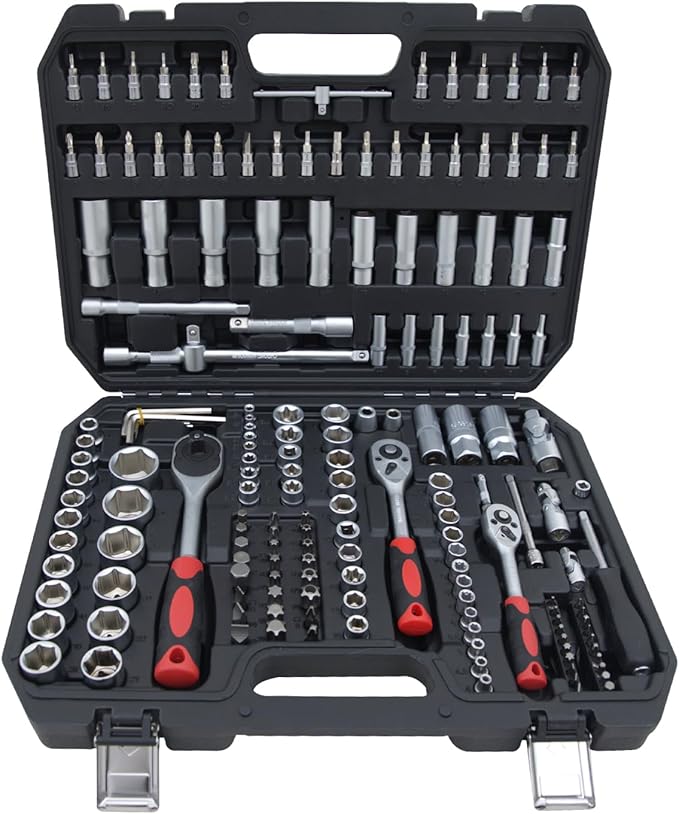 Ultimate Sockets Set Comprehensive Hand Tool Set Perfect for Home Essentials College Dorm Car Emergency Kit Ideal Apartment Essentials & Men?셲 Tools Gift
