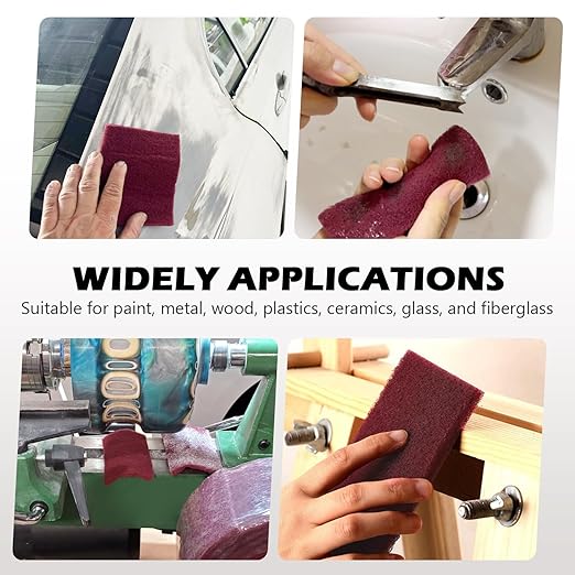 Maroon General Purpose Scuff Pads, Scuffing, Scouring Pad, Sanding, Paint Primer Prep Scratch - Surface Preparation Pad Car Auto Body Woodworking 7447-Premium, 6 Inches * 15 Feet