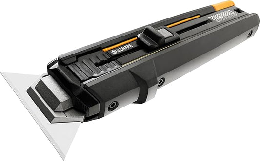 ToughBuilt ??Scraper Utility Knife with 5 Blades, Heavy-Duty Folding Utility Knife with Integrated Scraper Edge, Quick-Change Blade System & All-Metal Construction (TB-H4S5-01)
