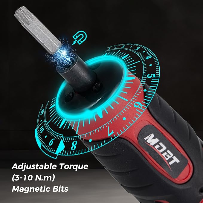 3.6V Cordless Impact Screwdriver Set with 1.5Ah Rechargeable Lithium Battery (Red 02)