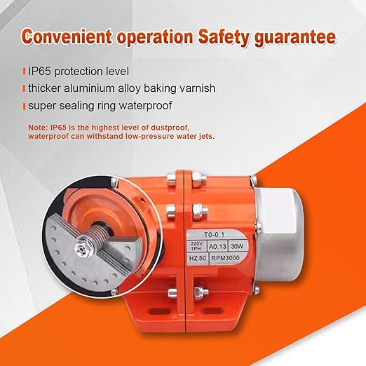 ATO Concrete Vibrator, 1 Phase 100W Vibration Motor AC 110V 3600rpm, Aluminum Alloy Vibrating Vibrators for Shaker Table竊똷ith CE Certificate (100W with Speed Controller)