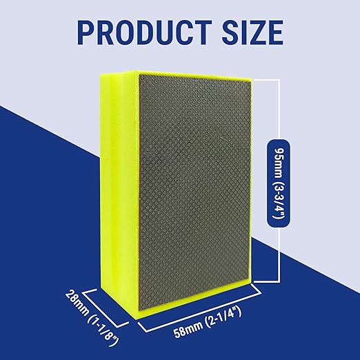 Diamond Hand Polishing Pad Diamond Sanding Block Foam Backed Diamond Sponge Sanding Pads for Wet or Dry Grinding polishing for Granite Marble Stone Tile Glass Ceramic (1, 400# Square)