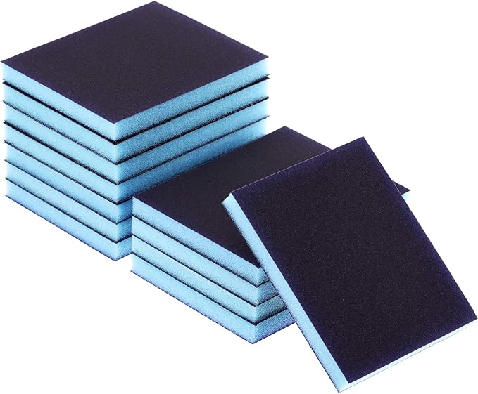 eBoot Sanding Sponge Grit Sanding Blocks, Washable and Reusable Sand Sponge Kit, 12 Pieces (Fine Grade)