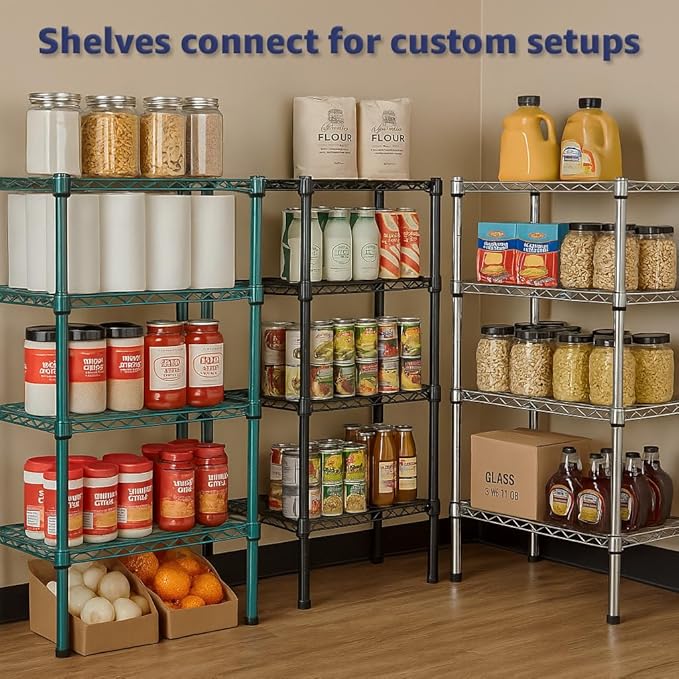 21" x 60" x 8" Chrome Wire Storage Shelf, Dunnage Rack, Commercial 1 Tier Small Shelf