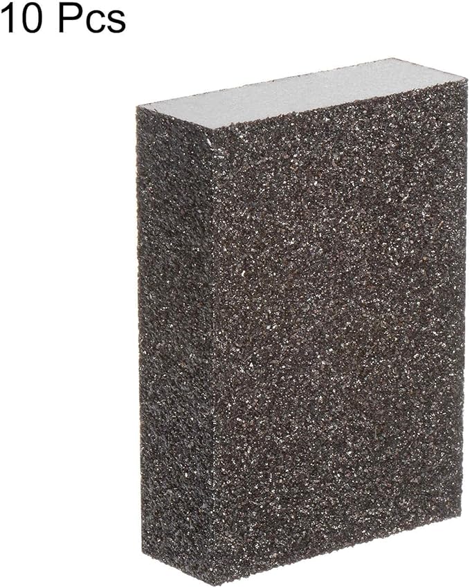 HARFINGTON 10pcs Coarse Sanding Sponge Blocks 80-100 Grit Foam Sanding Block for Polishing Kitchen Metal Wood Drywall, 100x70x25mm