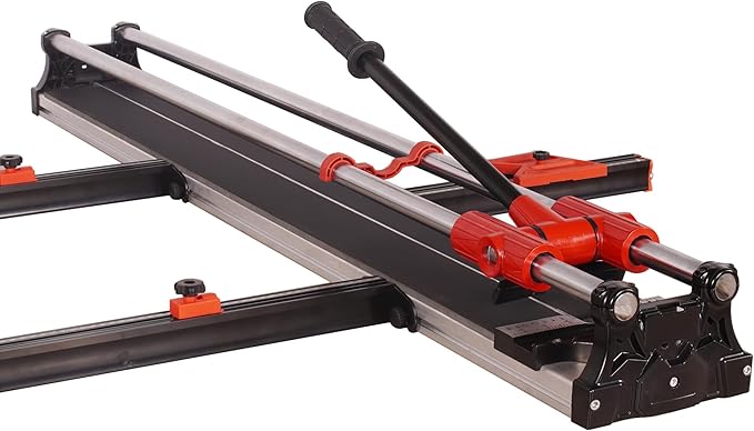 48" Double Guide Rails Manual Tile Cutting Machine Wide Aluminum Bottom Plate Ceramic Porcelain Floor Tile Cutter Heavy Duty 1200mm/120cm R2818T120