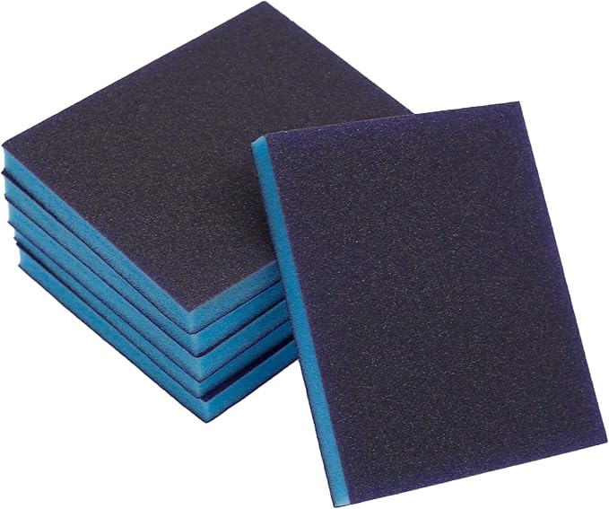 BokWin 18Pcs Sanding Sponge Kit - 100/120/220 Grit Blocks, Washable and Reusable (Medium, Fine, Superfine Grade)