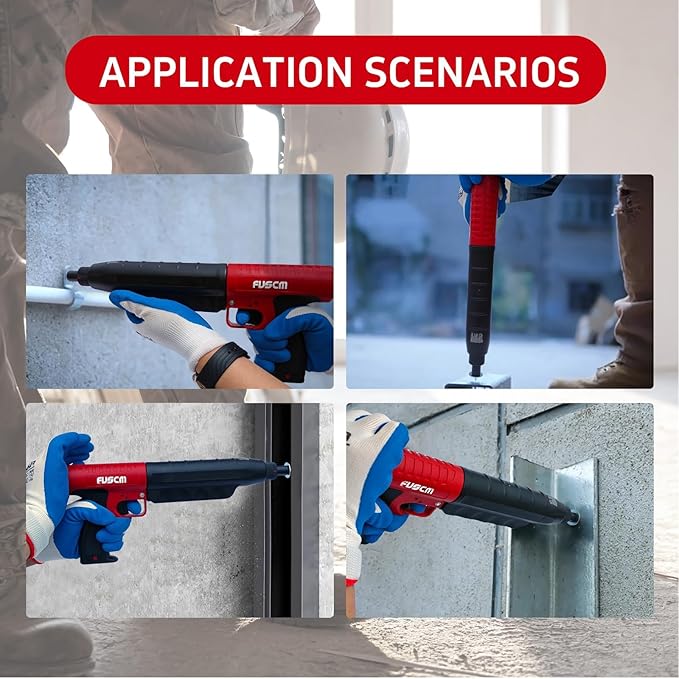 Low Velocity Powder Actuated Tool FV-396, .22 cal Single Shot with Silencer for wood/steel to steel/concrete/masory joint fastening