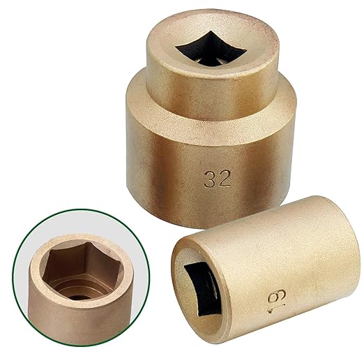 CS Unitec | Non-Sparking & Non Magnetic Aluminum Bronze Socket | 6 Point Socket 9/16 in, 3/8 in Drive