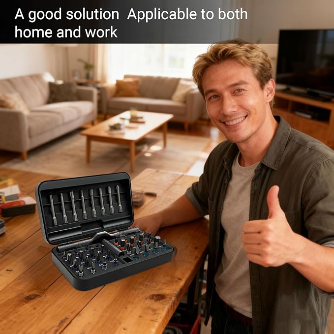 42 in 1 Magnetic Screwdriver Set, 2025 New Ratchet Precision Screwdriver Set, Multi Bit Magnetic Drive Set with Detachable Ratchet Handle, Portable Repair Tool Kit for Repair and Installation