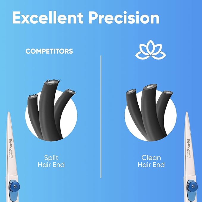 Equinox Razor Edge Series Professional Hair Scissors - 6.5??Premium Japanese Stainless Steel Hair Cutting Scissors, Hair Shears, Hair Razors for Hair Cutting, Barber Accessories & Hair Salon Supplies