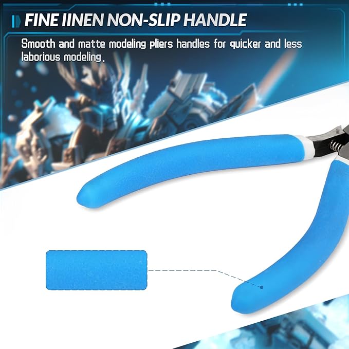 Model Nippers, mshandto 4.4" Thin Single Blade Sprue Cutter Hobby Nippers, Gundam Model Tools for Cutting Thin Plastic, Beginner Trimming, Picking Up Pieces, with Protective Cover & Replacement Spring