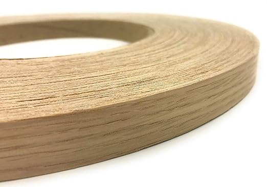 Edge Supply White Oak 3 in x 25 ft Roll ??Pre-Glued Iron On Wood Veneer Tape ??Wood Veneer Edge Banding Tape with Hot Melt Adhesive, Smooth Sanded Finish Ideal for Furniture & DIY, Made in USA