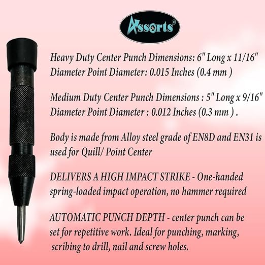 Quality Automatic Center Punch-Adjustable Force (Medium Duty)