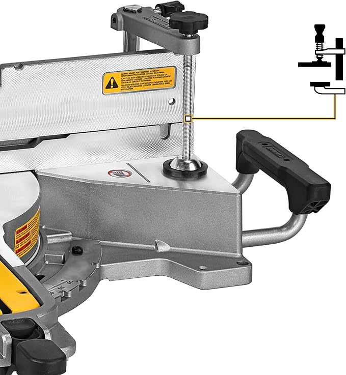 DEWALT Miter Saw, 12 Inch Double Bevel Sliding Compound Miter Saw, Blade Wrench and Material Clamp, Increased Crosscut Capacity, Powerful 3800 RPM Motor, Corded (DWS779)