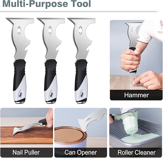 Mister Rui Putty Knife Scraper Tool-Paint Scraper, Floor Scraper for Home Improvement DIY Projects
