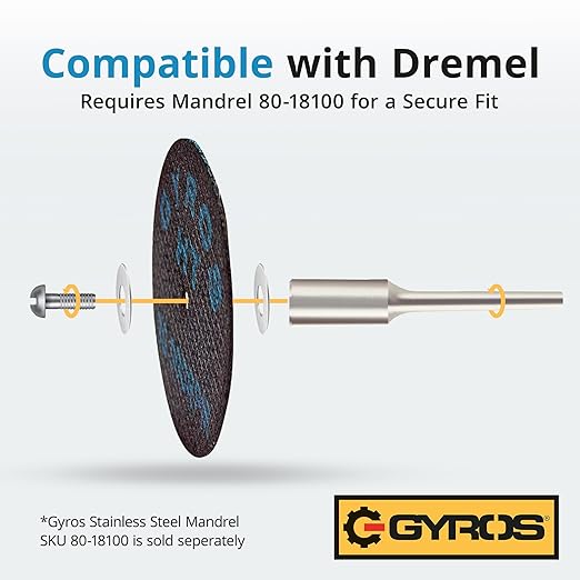 Gyros 11-32250/50 Fiber Disks HT Cut Off Wheels (For Dremel Type Tools), 2-1/2-Inch-Diameter - BULK 50 by Gyros