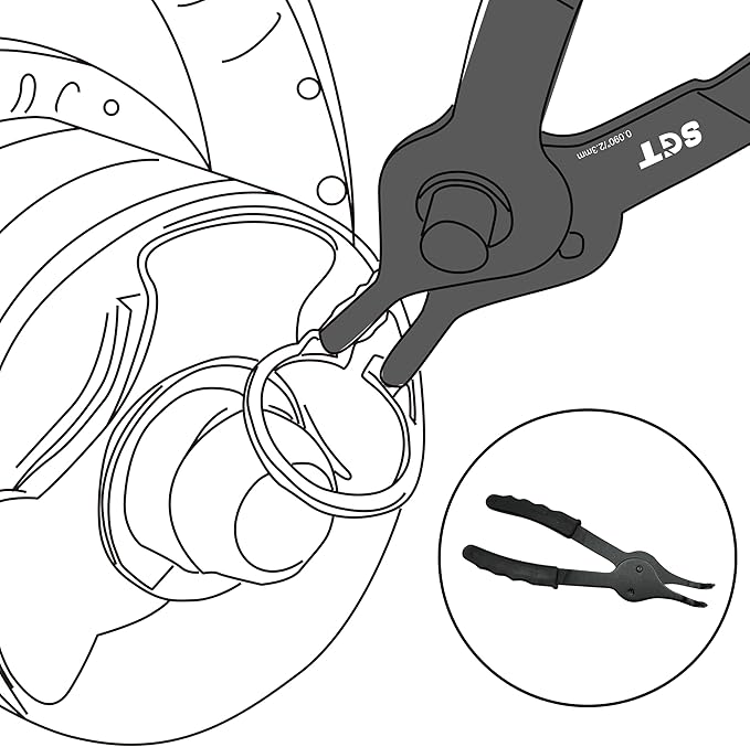 SGT 14pc Snap Ring Pliers Set,Internal & External Circlip Pliers with 45째/90째 Bent and Straight Pliers, Hook & Pick,Heavy Duty Removal Tool with Storage Case & Gloves