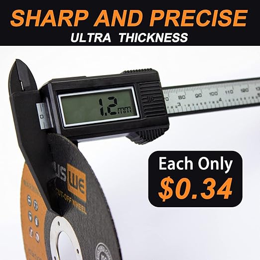 208 Pack Cut Off Wheels - 4 1/2 Inch Metal and Stainless Steel Cutting Wheel for Angle Grinder Ultra Thin Cut-Off Wheel Cutting Disc