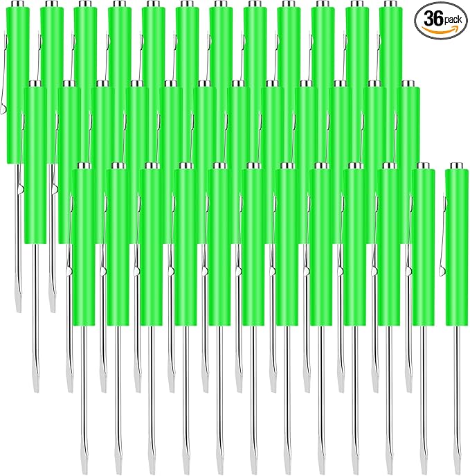 36 Pcs Pocket Screwdriver Mini Tops and Pocket Screwdriver with Magnet Pocket Screwdriver for Mechanical Electrician Technician Repair Tool (Green)