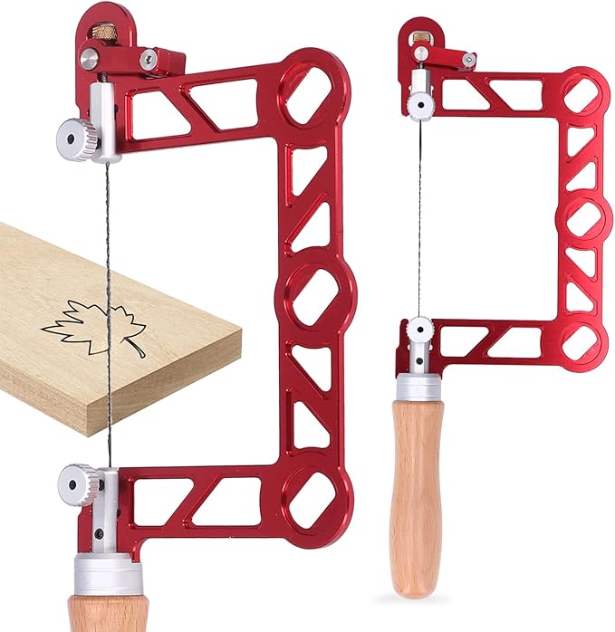 Hand Coping Saw, 3 Inch Mini U-Shape Handsaw with Wooden Handle for Jewelry Making, Woodworking (3 Inch)