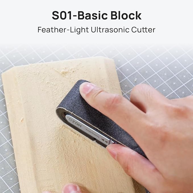 HOZO NeoBlock Sanding Block Set ??1 Magnetic Handle + 3 Swappable Heads (Basic, Pro, Expert) with 6 Grit Belts (120/180/240/400/600/800), Supports Wet Sanding, Quick-Swap for 3D Printing & DIY Project