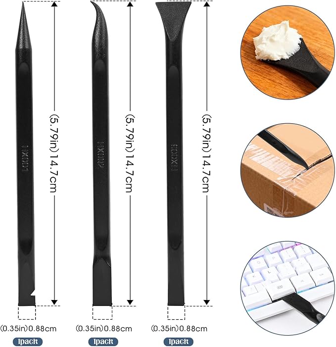 15 Pack Plastic Putty Knife Scraper Set - 6 Sizes for Spackling, Taping, Drywall & Painting - Flexible Plastic Scraper