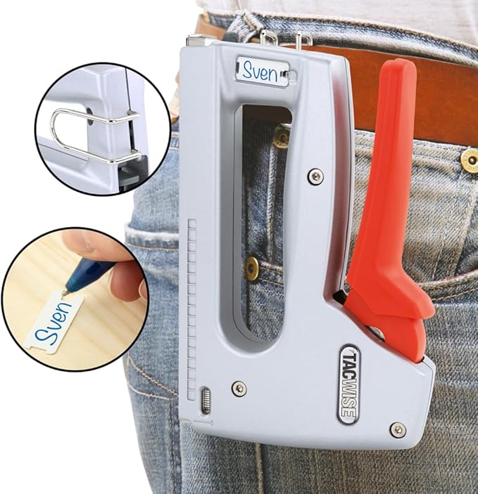Tacwise 1747 Heavy Duty 4-in-1 Metal Staple/Nail Gun, Z4-140 Manual Stapler and Brad Nailer compatible with Type 140 (T50) and Type 91 Narrow Crown Staples, also with 18G Nails and 180 Headless Pins