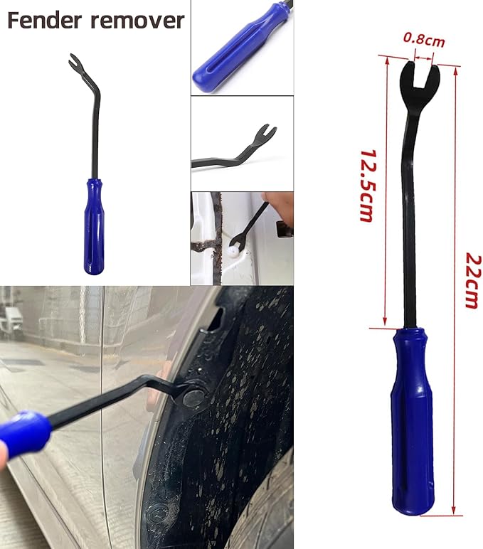 Car Dent Repair Kits,41 pcs Paintless Dent Removal Tools,Auto Body Dent Repair Tool Kit,with Big Curved Rod,Knock Down Pen with 7 Stainless Steel Pen Heads,Rubber Hammer and More.