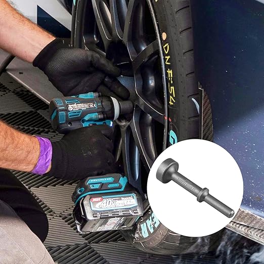 31982 Air Hammer Bits, 4-Inch Air Hammer, Black Coated Anti-Oxidation Air Hammer Attachments, Air Hammer Chisel to Help Remove Stuck and Frozen Nuts and Bolts