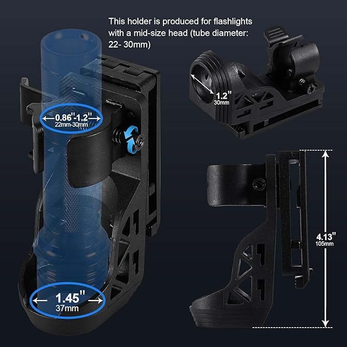 LED Flashlights High Lumens-Tactical Police Flashlight with Holster for Duty Belt,1200 LM Single Mode Super Bright Flashlight for Camping/Law Enforcement-Sentinel-X1 Gifts for Men