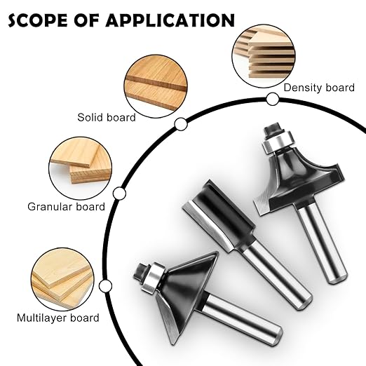 Router Bits 1/4 Inch Shank 35 Pieces, Tungsten Carbide 1/4" Router Bit Set, for Professional and Beginners Carpenter