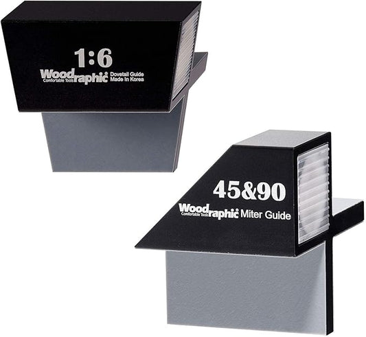 Dovetail Guide Set ??1:6 & 45째/90째 Magnetic Saw Guide for Layout, Framing, and Joinery ??CNC Aluminum Angle Tool for Woodworking and Cabinet Marking