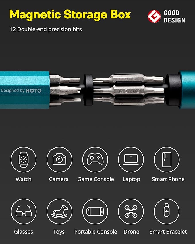 HOTO 3PCS 24 in 1 Multi Bit Mini Screwdriver Set Magnetic, Manual Precision Screwdriver Set, EDC Pen Screwdriver for Eyeglasses, Electronics, Watches, Phones, Laptops, Cameras