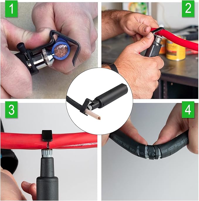 19-40mm Coaxial Mid Span Round Cable Stripper - With Adjustable Cutting Depth Cable Jacket Slitter, Radial Stripper, for Fast and Precise Removal of Cable Jackets - 3/4" to 1 5/8" Diameter
